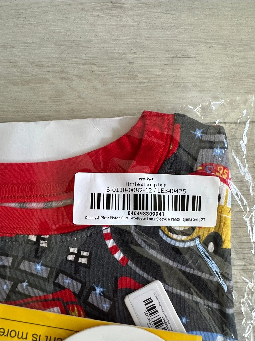 Little Sleepies Disney & Pixar Piston Cup LS 2 PC Pajama Set Multi 2T NWT IN PKG